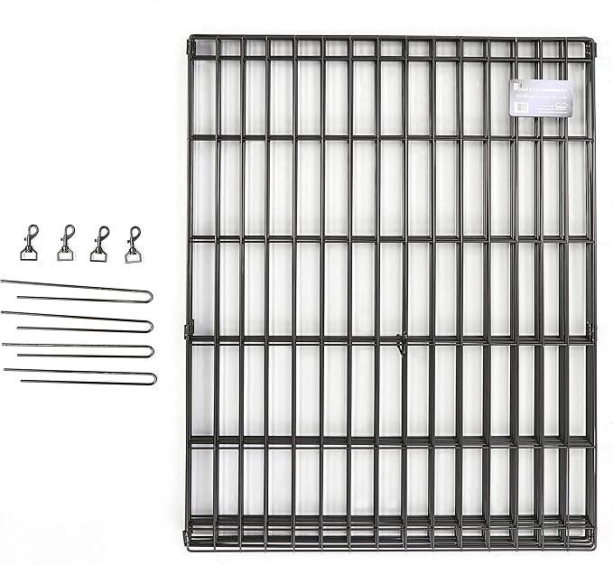 MidWest Homes for Pets Folding Metal Dog Exercise Pen, Indoor/Outdoor Playpen with Secure Door, Provides 16 Sq Feet of Play Space, 42-Inches Tall, Black E-Coated