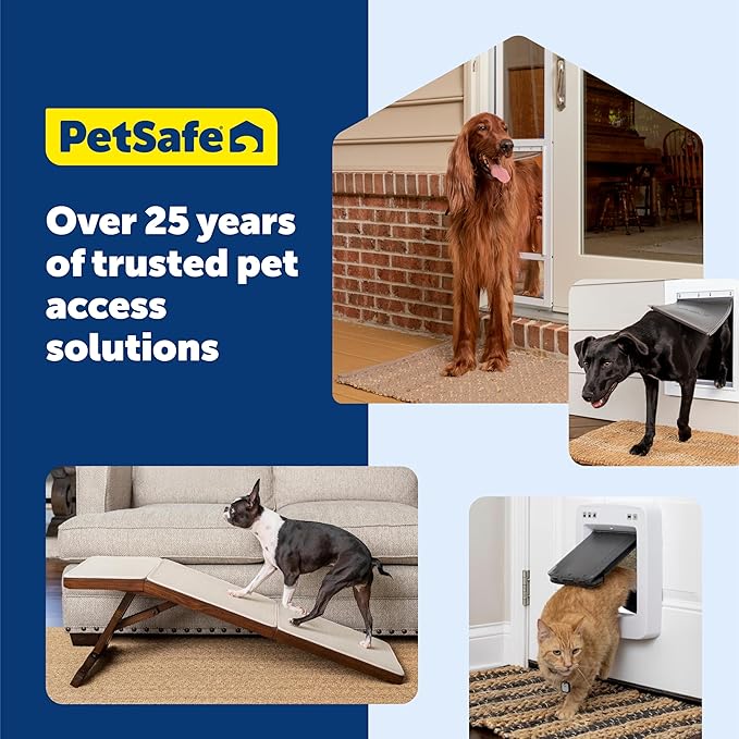 PetSafe Freedom Aluminum Pet Door for Dogs and Cats, Medium, White, Tinted Vinyl Flap