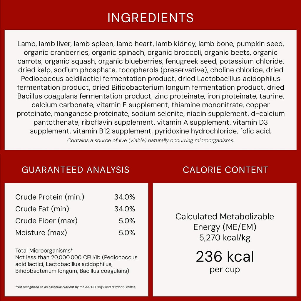 Stella & Chewy's Freeze-Dried Raw Lamb Meal Mixers- Dog Food Topper and Mixer - Made with 95% Grass-Fed Lamb, Organs & Bone - Perfect for Picky Eaters - Grain-Free - 3.5 oz