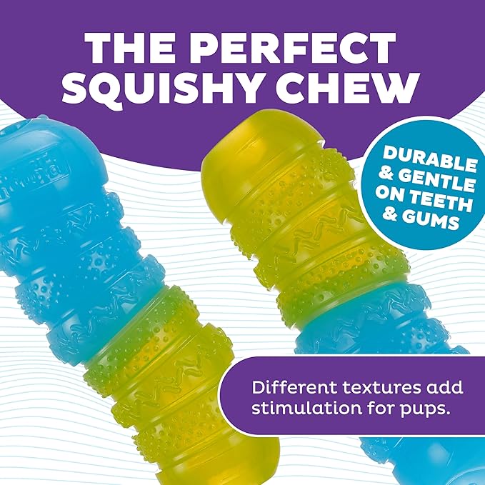 Outward Hound Gummiez Worm Dog Toy & Treat Stuffer, 6″ x 2″ Cherry-Scent Interactive Chew for Dogs, Helps Clean Teeth, Promote Healthy Gums & Mental Enrichment, Reduce Boredom & Support Dental Health