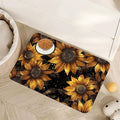 Sunflower Vintage Pet Feeding Mat,Absorbent Quick-Dry Cat Dog Food and Water Bowl Mats, Non-Slip Rubber Backing Mat,Cat Dog Accessories Supplies 16"x24"