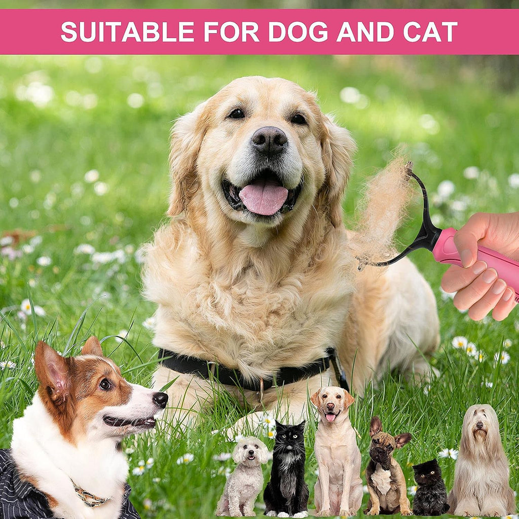 Undercoat Rake for Dogs, whoobell 2 Side Undercoat Brush for Deshedding and Dematting for Dog Cat Rabbit, Professional Pet Grooming HairTools, Removes Loose Undercoat and Nasty Shedding