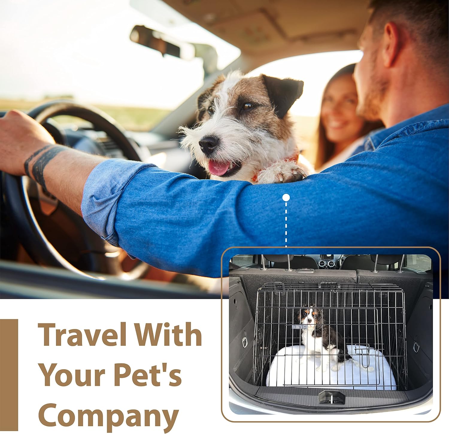 Ellie-Bo Silver Standard Medium 30 inch Dog Cage