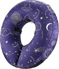 BENCMATE Inflatable Dog Cone Collar Alternative, Soft Dog Cone for Small Medium Large Dogs and Cats, Neck Recovery ECollar Donut Collar After Surgery (Small, Constellation)