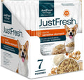 JustFoodForDogs JustFresh Fresh Sensitive Stomach Dog Food Pouches - 7 Pack | Shelf Stable Dog Food for Sensitive Stomachs, Human-Grade Turkey & Rice, Gentle Digestion, Gut Health Support, 12 Oz Pouch