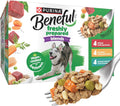 Purina Beneful Freshly Prepared Blends Variety Wet Dog Food, (12) 10 oz Tub | Variety pack of beef, chicken and lamb, serve as high protein dog food in gravy or meal topper, resealable tubs