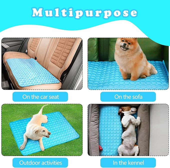 Dog Cooling Mat for Dogs, Pet Cooling Pad Bed for Dog Easy Washable for All Types of Pets and Perfect for Both Indoor and Outdoor Use, Including Car Seats 28" x 22"