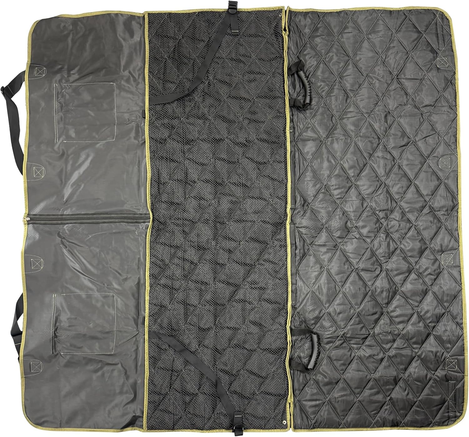 Jeep Vehicle Seat Protector for Dogs and Pets (Charcoal Black) Adjustable Seat Cover - Durable Protection Waterproof Design (58 x 23 x 18.5 inch)