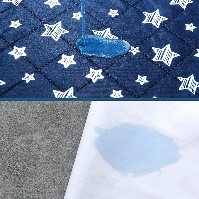 Waterproof Bed Pads Washable, Absorbent Chuck Pads for Incontinence, Washable Pee Pads for Dogs, Waterproof Mattress Protector for Seniors, Bedwetting Kids, Hospitals, Pets, 34"x76" 2 Pack