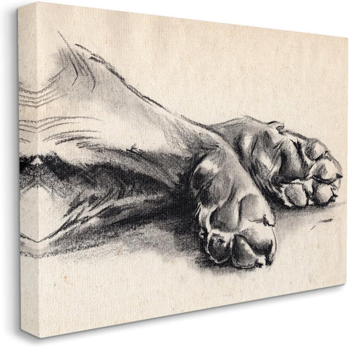 'Dog Paw Charcoal Design'| Canvas Art | Stupell Industries | 20 x 16 Inches, Easy to Hang and Sturdy, Made in USA, by Jennifer Paxton Parker