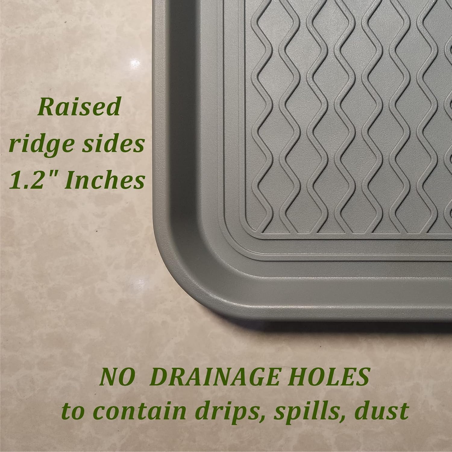 Large Multifunctional Boot Tray 2 Pack Boot Mat Washable Indoor or Outdoor Tray Mat Doormats for Shoes Boots Plants Pots Paint Tins Pet Bowls Car Storage, 30 x 15 x 1.2 Inches
