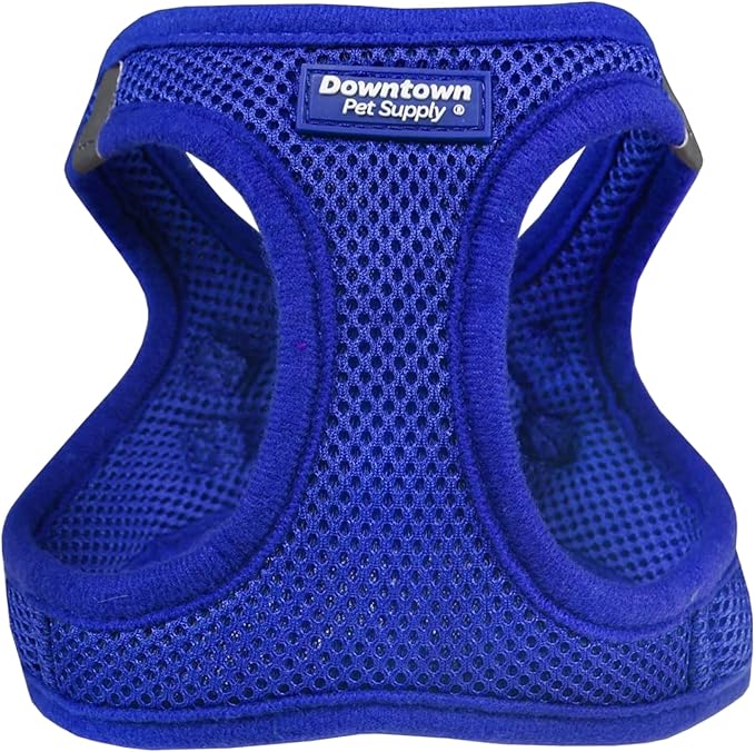 Downtown Pet Supply Step in Dog Harness for Teacup Dogs & Cats No Pull, XX-Small, Blue - Adjustable Harness with Padded Mesh Fabric and Reflective Trim - Buckle Strap Harness for Dogs