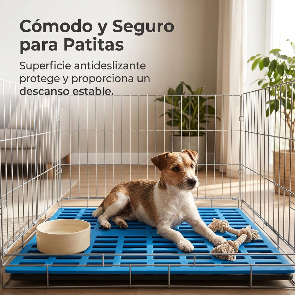 Cage Floor Grid Cage Mat Hutch Crate with Build and Rinse Cleaning Suitable for Dog crates hutches Small pet enclosures, Pink, 42 * 33 * 1cm A Model Small 2