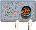 Absorbent Pet Dog Bowl Mat for Food and Water, Pet Cat Food Feeding Mat with Non Slip Rubber Backing, Dog Food Mats for Floors Waterproof, 16"x24"