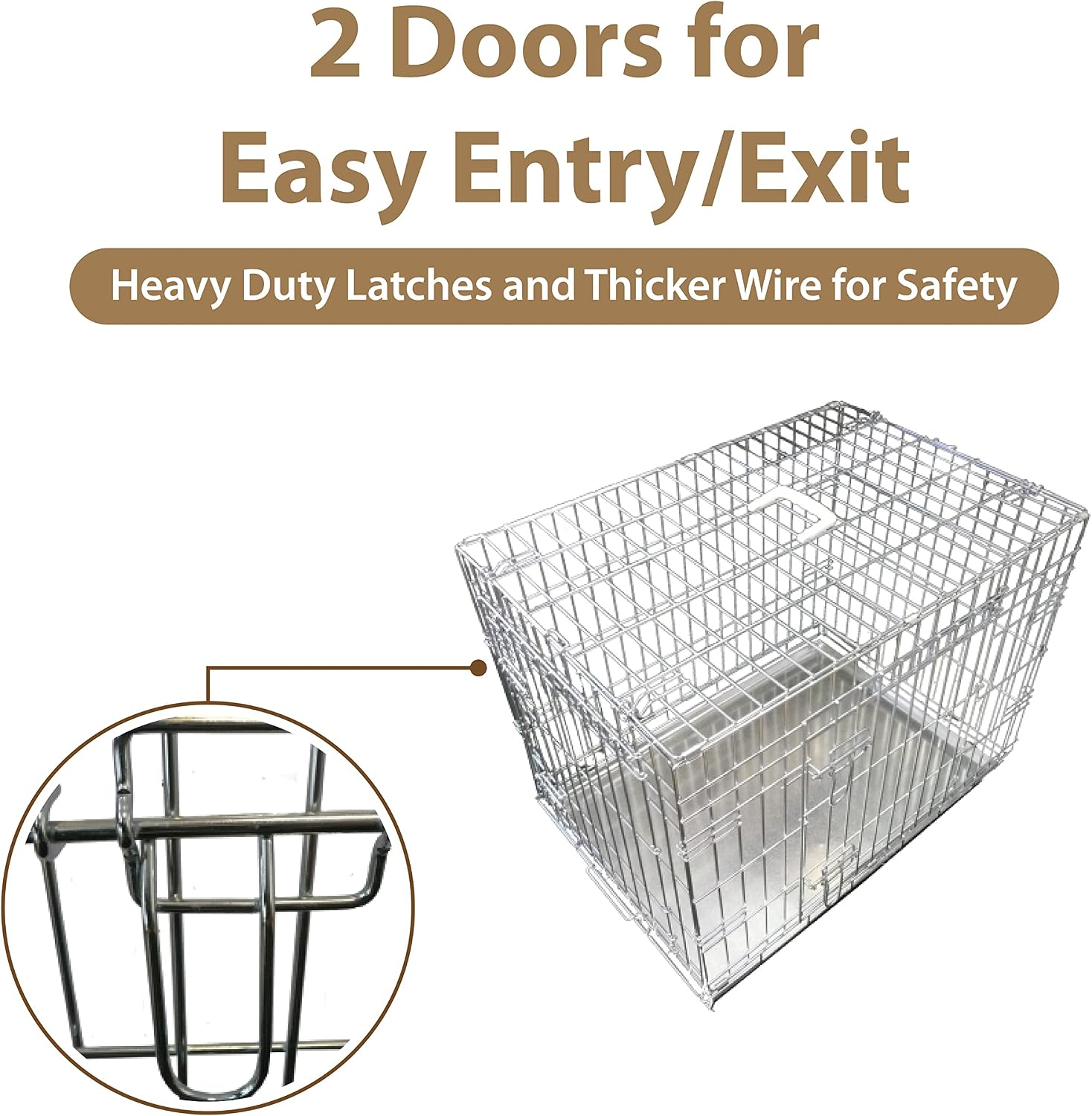 Ellie-Bo Silver Standard Large 36 inch Dog Cage