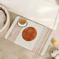 Sun Boho Dog Food Mat for Floors,Absorbent Quick-Dry Pet Feeding Mat, Cat Dog Bowl Mats for Food and Water, Non-Slip Pet Accessories Supplies 12"x20"
