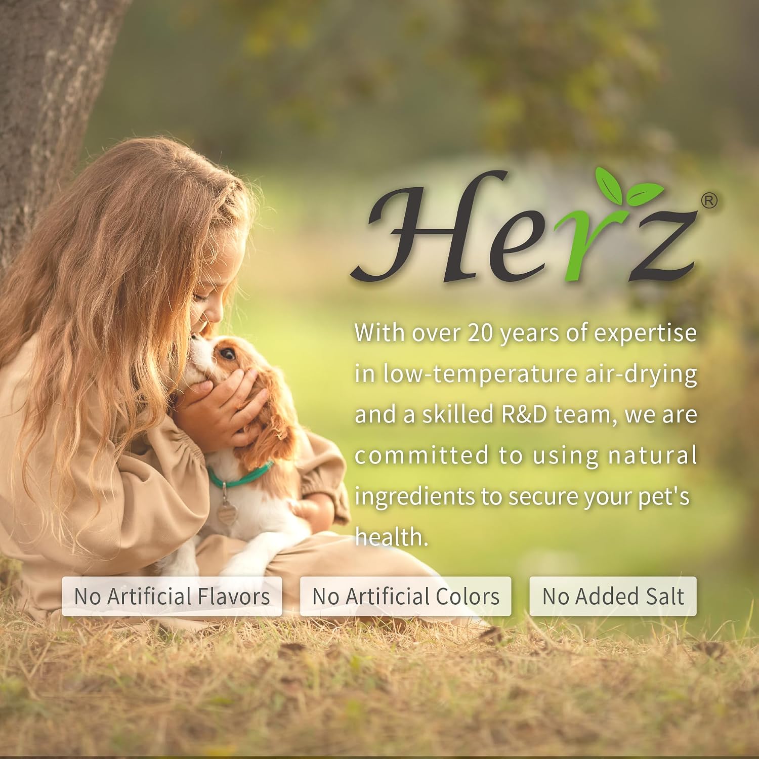Herz Air-Dried Dog Food, High Protein, Lamb & Duck Liver 1 lb
