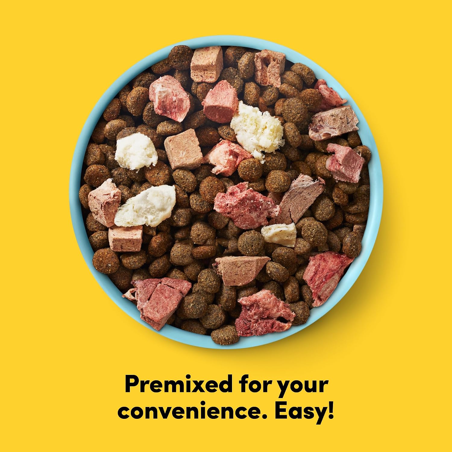 RawMix 25 Beef Freeze-Dried Dog Food, 2 lb | 25% Raw + Kibble, High Protein, Grain-Free, Organ-Rich, Made in the USA