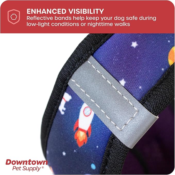Downtown Pet Supply Step-in Dog Harness – No Pull, Adjustable Padded Mesh with Reflective Trim, Secure Buckle Strap – Comfortable & Breathable Small Dog Harness, Large, Space