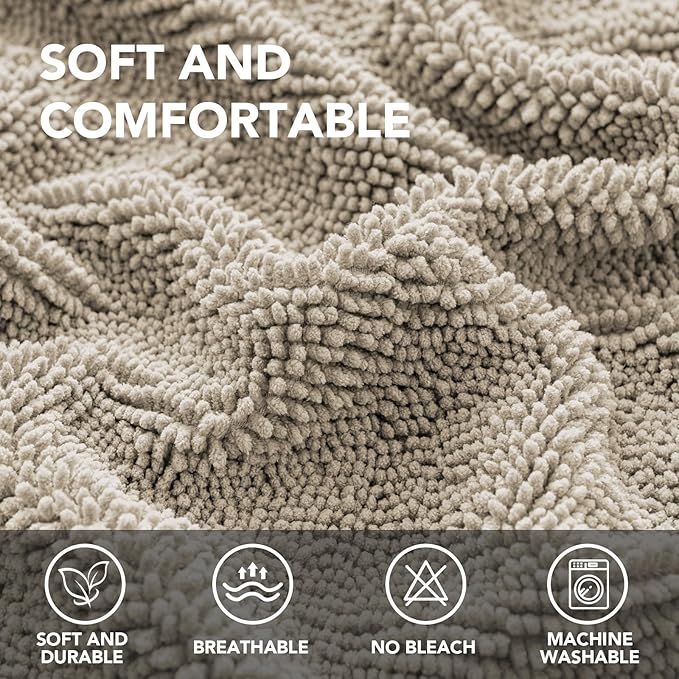 H.VERSAILTEX Non Slip Pet Couch Cover Chenille Dog Bed Protector Thick Soft Sofa Slipcover Pet Friendly Washable Couch Cushion Covers for Pets (30" x 70", Island Fossi)