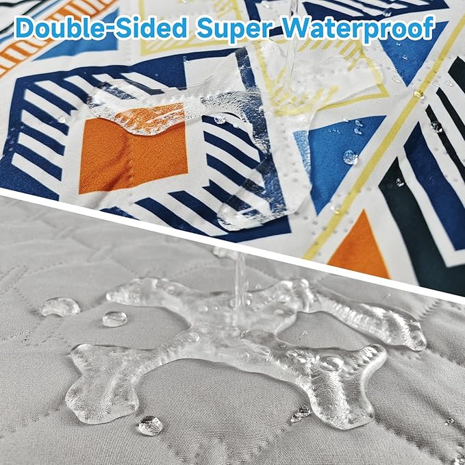 Waterproof Dog Blanket, Bohemian Dog Bed Cover Pet Blanket, Reversible Sofa Couch Cover for Dogs Washable, Protect Furniture Bed Couch Sofa for Puppy Cat (Blue Medallion, 68×82 Inch)