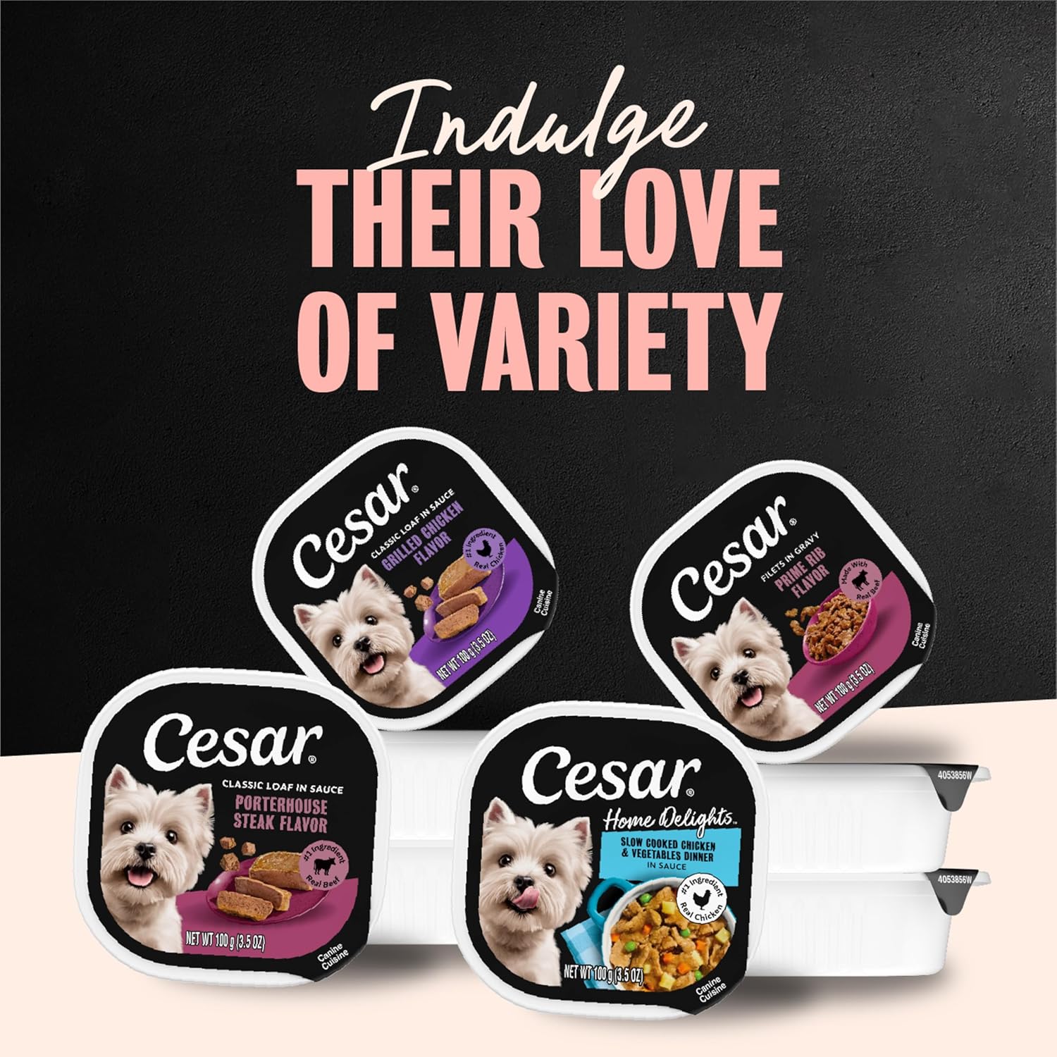 Cesar Classic Loaf in Sauce Wet Dog Food, Filet Mignon, 3.5 oz, 24 Count | Made in USA, Real beef #1 ingredient, no fillers/added sugar/artificial flavors, use as meal or topper, easy peel trays