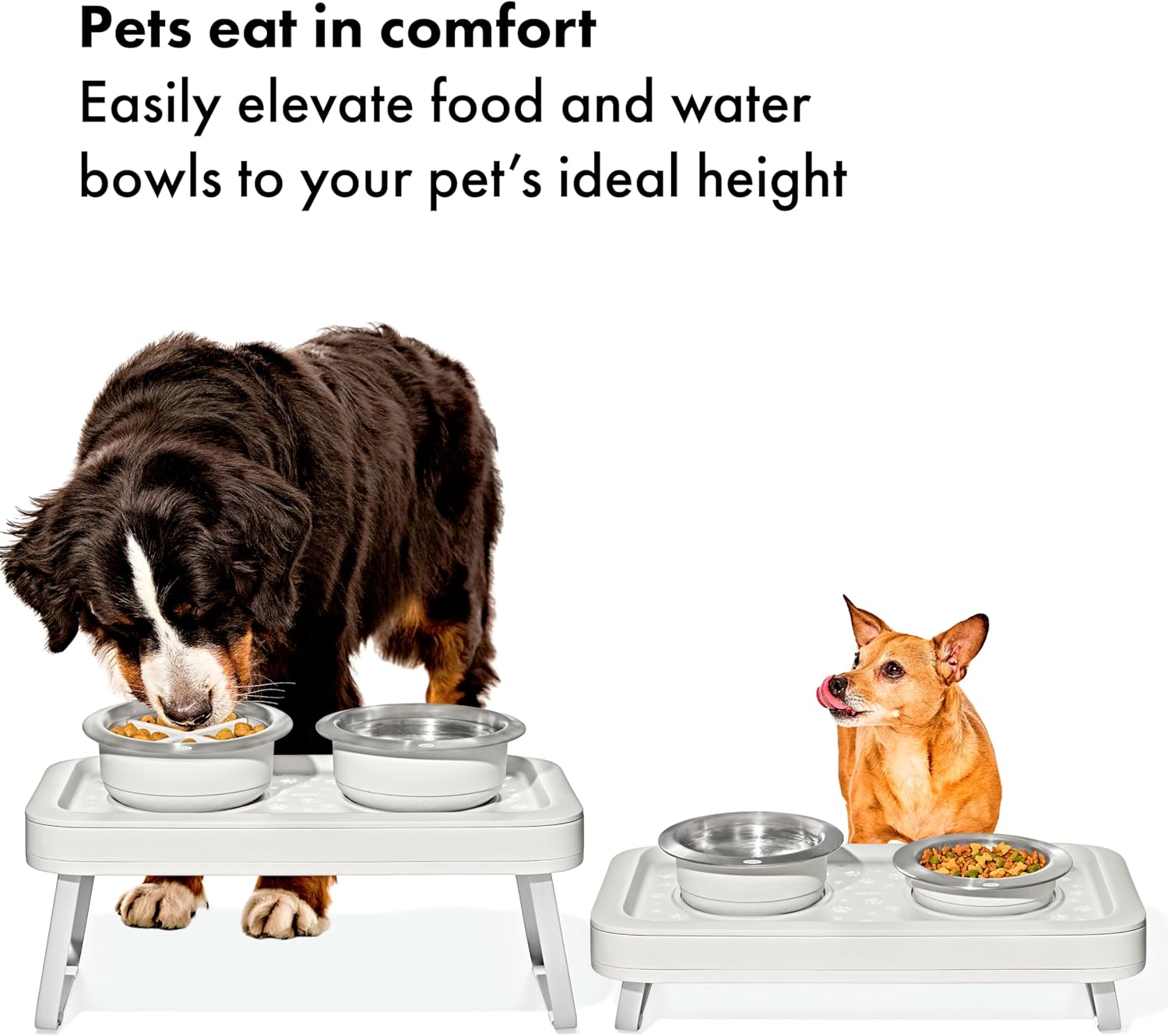OXO Pet Adjustable Elevated Feeder