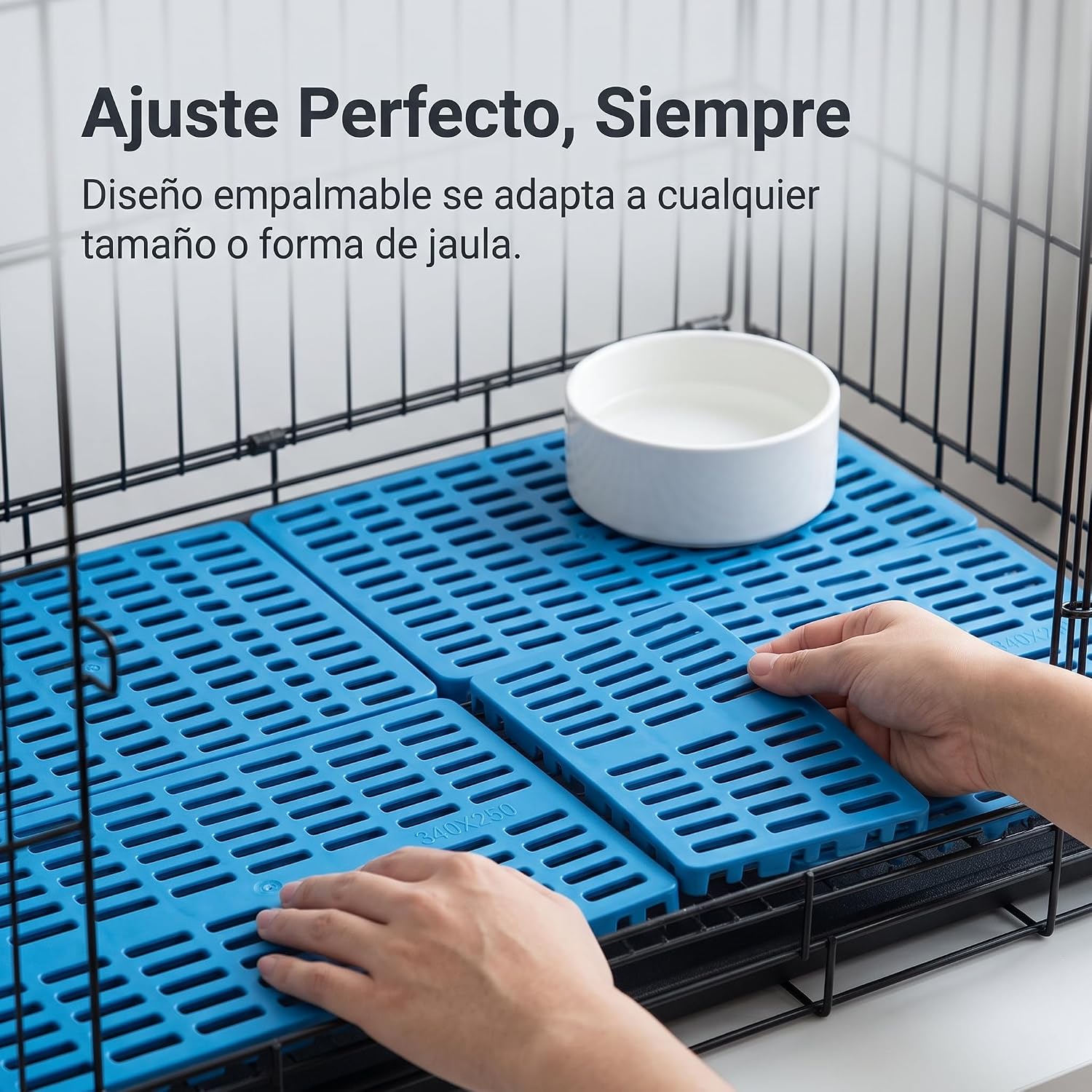 Cage Floor Grid Cage Mat Hutch Crate with Build and Rinse Cleaning Suitable for Dog crates hutches Small pet enclosures, Pink, 42 * 33 * 1cm A Model Small 2