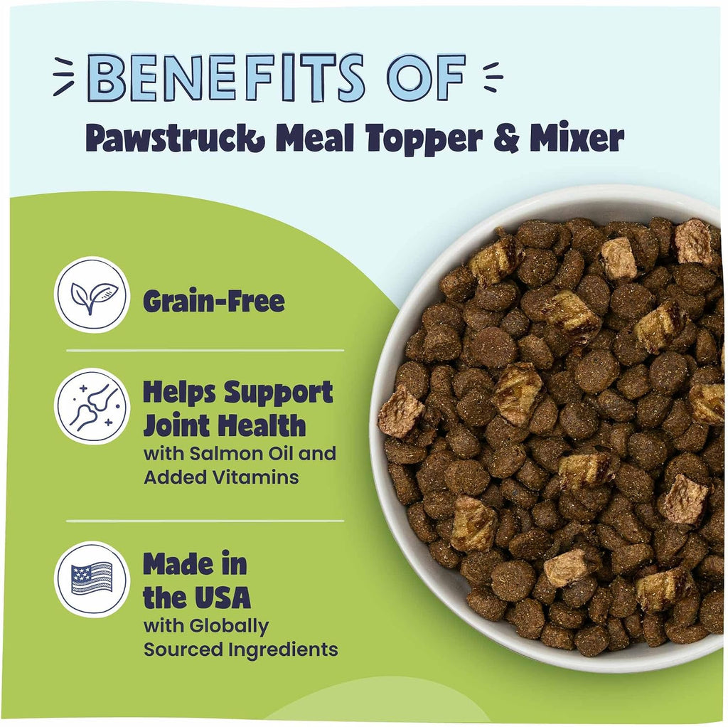 Pawstruck Vet Recommended Air Dried Dog Food Toppers for Picky Eaters, Made in USA with Real Chicken, Premium Meal Mix-in Kibble Enhancer, 8 oz, Packaging May Vary