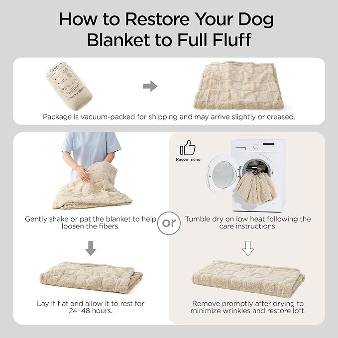 Bedsure Dog Blankets for Small Dogs Washable - Fluffy Fuzzy Cat Puppy Blanket with Premium 300GSM Coral Fleece Soft for Pet Kitten Doggy, White, 25x35IN