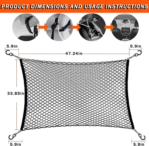 2-Layer Car Dog Barrier for Lincoln Navigator IV /2017-2024 | Double-layer mesh structure, durable.Dog Car Net Barrier Pet Barrier, Safety Divider Easy Install, Double-Layer Thickened Dur