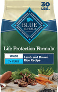 Blue Buffalo Life Protection Formula Lamb Senior 7+ Dry Dog Food, 30 lb | Real Lamb #1 Ingredient, with Glucosamine & Chondroitin for Joint Health & Mobility, Antioxidant-Rich LifeSource Bits