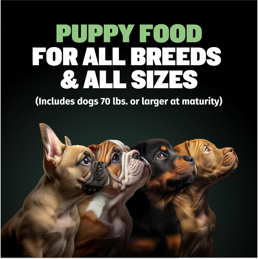 Bully Max Puppy Growth Set – 24/14 High-Protein Dry Food (5 lbs.), 26/12 Dehydrated Wet Food (2 lbs.) + 2-in-1 Chews for Growth & Immunity – Supports Gentle Digestion, Healthy Weight, Skin & Coat