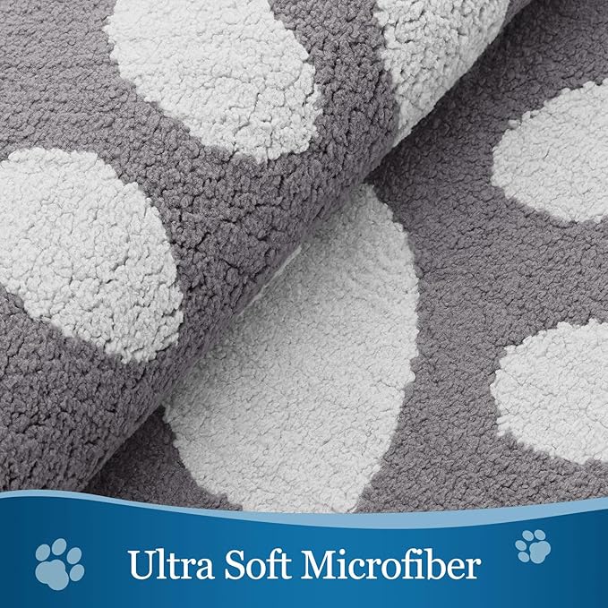 Buganda Dog Door Mat for Muddy Paws, Absorbent Dirt Trapper Washable Indoor Doormats, Non Slip Low-Profile Mud Mat for Dogs, Front Entrance Doormat for Inside Floor (40x32 Inches, Light Grey)