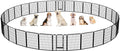 Yaheetech Dog Playpen Outdoor, 40 inch 32 Panels Dog Pen Indoor Heavy Duty Puppy Exercise Pen Metal Pet Fence for RV Camping/Yard/Garden