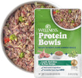 Wellness Protein Bowls Adult Wet Dog Food, Fresh Alternative, Wholesome Grains, Natural, Lamb, Red Rice, and Peas Recipe, 6.2 oz, Pack of 6 Pouches