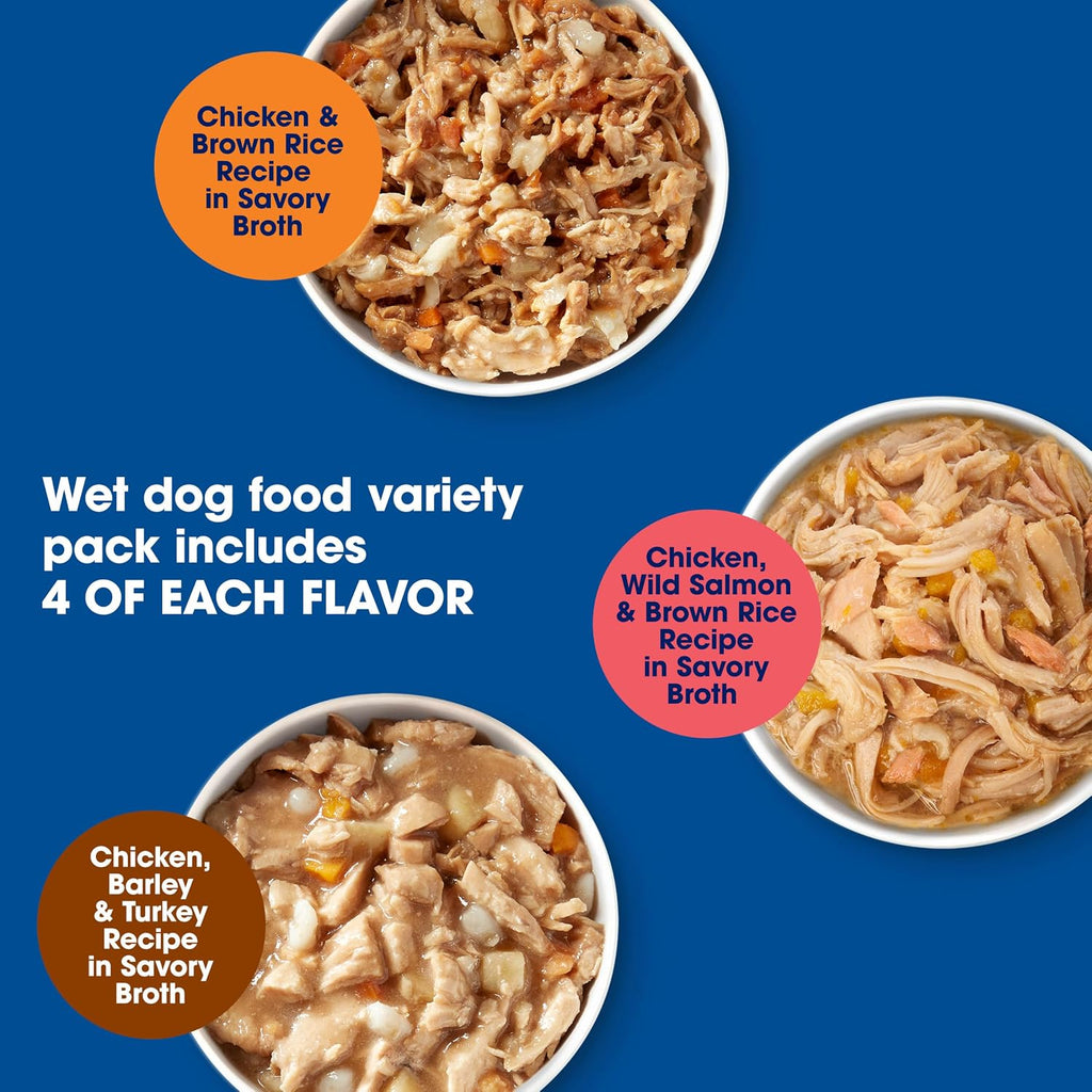 Nature's Recipe Wet Dog Food Variety Pack, 2.75 oz Cup, 12 Count (2 Pack)