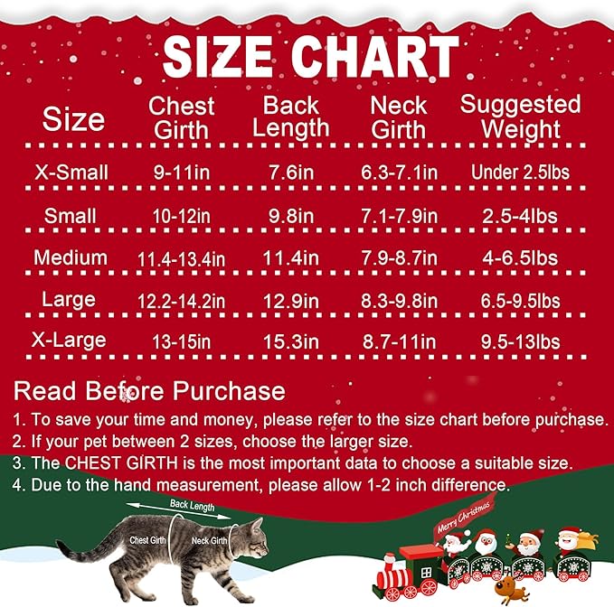 Cat Christmas Sweater Pet Winter Warm Coat Pajamas Christmas Santa Knitwear Cat Sweater for Cats Kitty Puppy (Santa, XS)