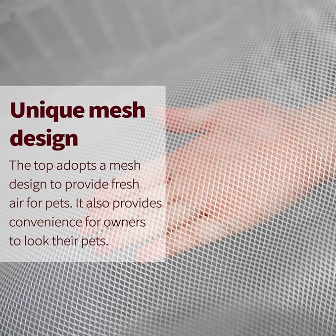PJYuCien Dog Playpen Mesh Top Cover, Fits 36 Inch 4 Panels Regular Square Plastic Exercise Pet Pen, Adhesive Tape Connections, Pink Paw (Note: Cover Only, Fence Not Included)