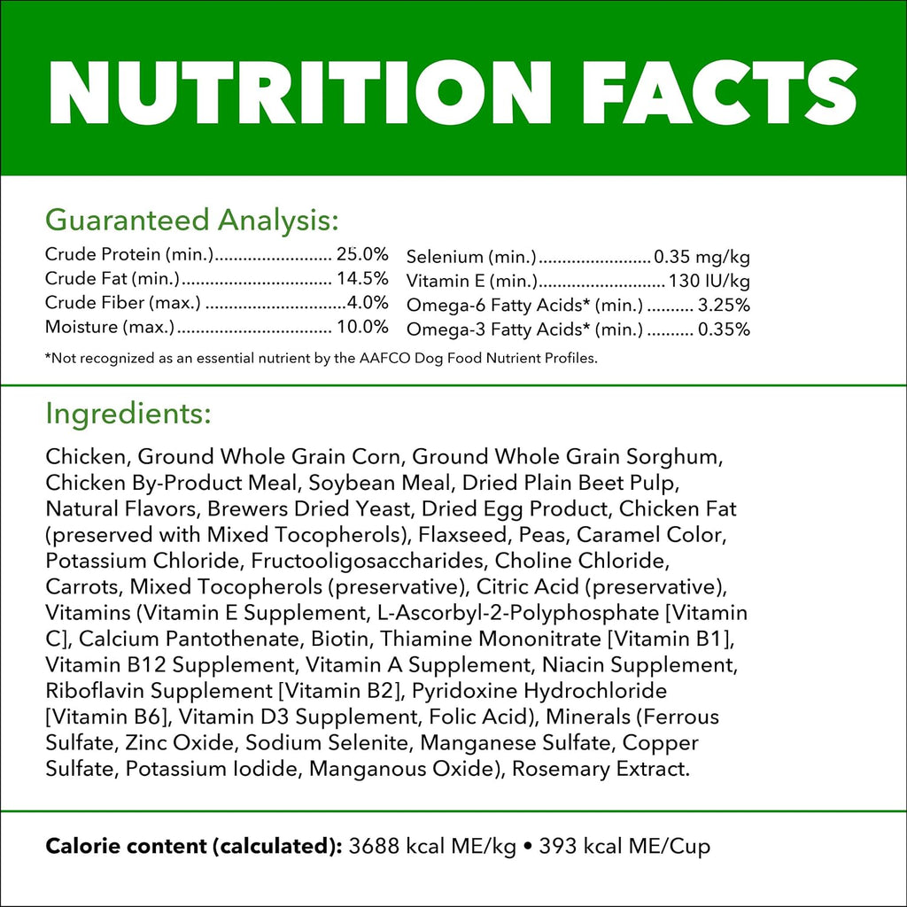 IAMS Proactive Health Adult Minichunks Dry Dog Food, Chicken, 40 lb | Real chicken #1 ingredient, no fillers, natural fiber & prebiotics, Omega-6 fatty acids, antioxidants for immune support