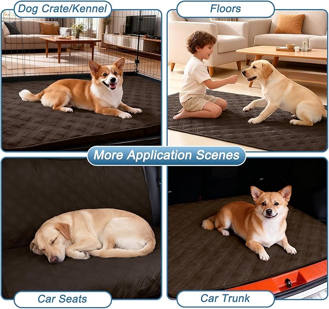 hyha Waterproof Dog Blanket, Reversible Pet Bed Blanket, Soft Sofa Couch Cover for Dogs Washable, Waterproof Pet Couch Covers for Sofa Puppy Cats Furniture Protector(30"x53", Chocolate/Chocolate)