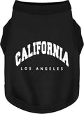 Discover Cozy Cotton Canine Wear: Soft, Lightweight, and Breathable Dog Shirt Vest with Eye-Catching Graphics(California), Keeping Your Furry Friend Warm and Comfy! Black 4XL