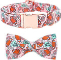 Dog Collar - Rugby with Flower Pet Collar Bows for Dogs Bowtie Pet Collar Adjustable Dog Collar Girl Boy Puppy Collar for Small Dogs