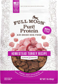 Full Moon® Pure Protein Air Dried Dog Food Homestead Turkey Recipe 1lb | Human Grade, Protein-rich, Jerky-like texture, Shelf-stable, 90% meat