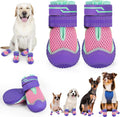Dog Boots for Large Medium Small Dogs, Dog Shoes for Winter Snow, Non- Slip Outdoor Dog Booties Paw Protectors with Reflective Strips for Snowy Hardwood Floor Hiking Walking, Size 1