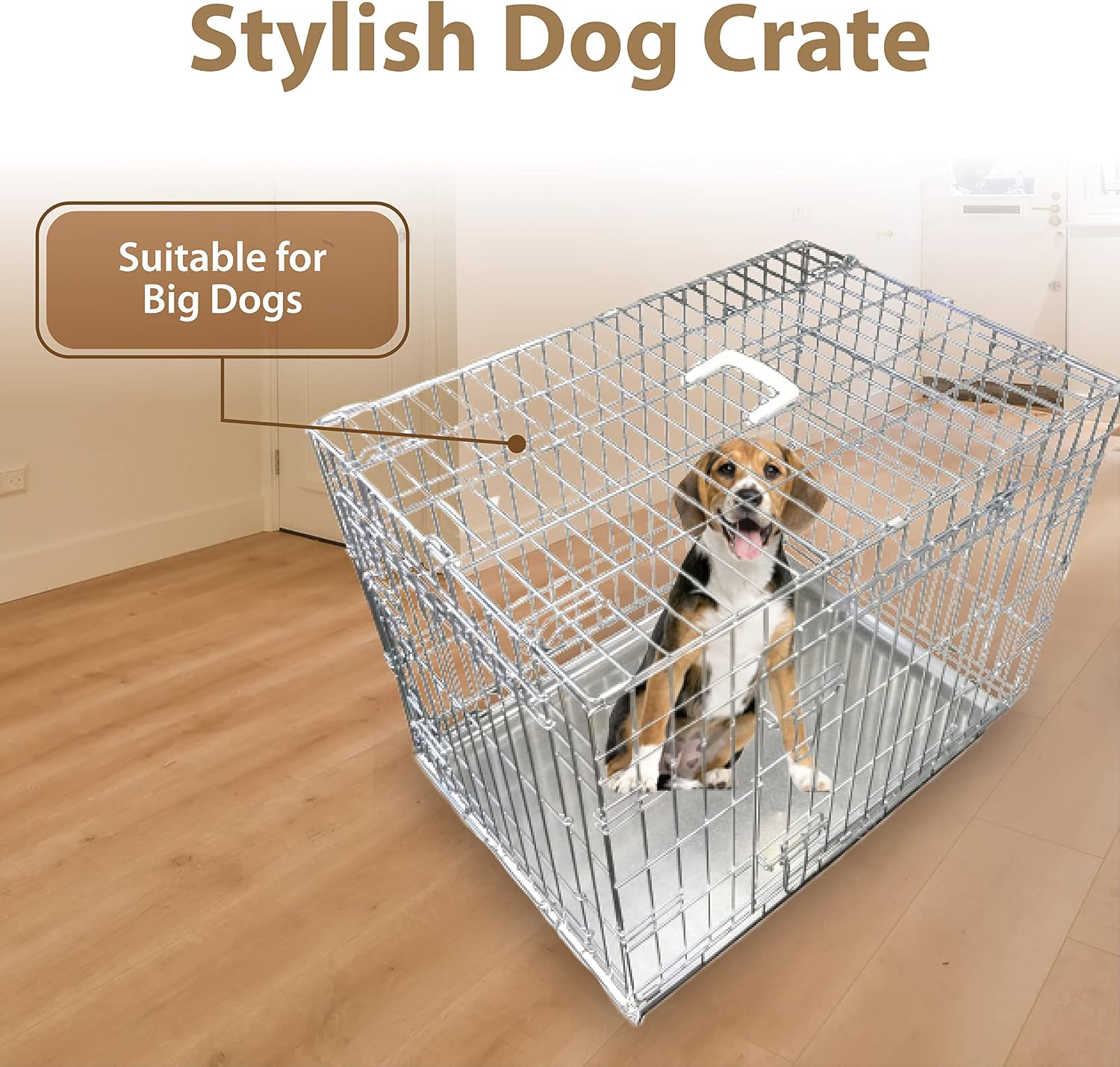 Ellie-Bo Silver Standard Medium 30 inch Dog Cage