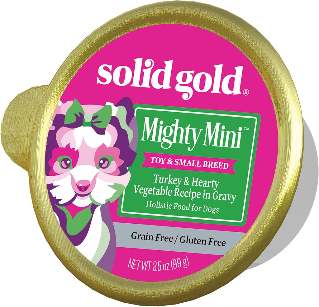 Solid Gold Mighty Mini Turkey Grain and Gluten Free Wet Dog Food, 3.5 oz.