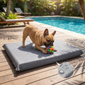 Veehoo Dog Crate Pad, Double-Sided Waterproof Crate Mat Bed, Outdoor Kennel Mat Pet Sleeping for Medium Large Dogs, Clooling, Waterproof, Wipeable, Anti-Slip, Kennel Pads 30 x 22 Inch, Gray