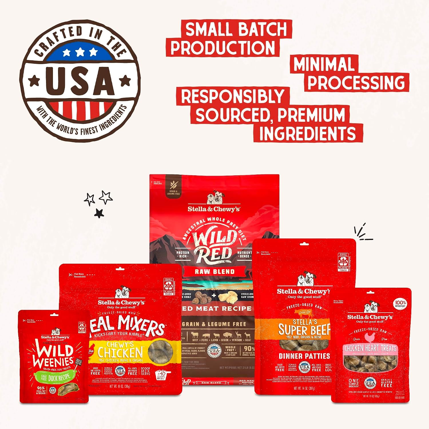 Stella & Chewy's Freeze-Dried Raw Chicken Heart Dog Treats - Single Ingredient, No Additives - Premium Training Treats - Perfect for Picky Eaters - 11oz Bag