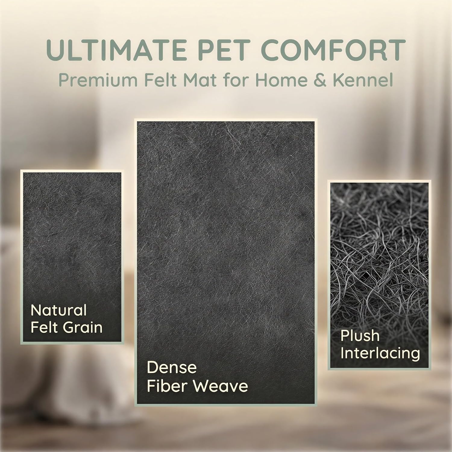 Dog Crate Mat, Dark Gray Rectangular Kennel Mat for Crates, Under Crate Floor Protector, Washable Reusable Felt Pet Pad for Cage Bottom and Indoor Floor Protection